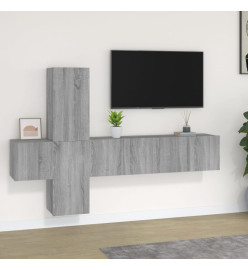 Ensemble de meubles TV 5 pcs Sonoma gris Bois d'ingénierie