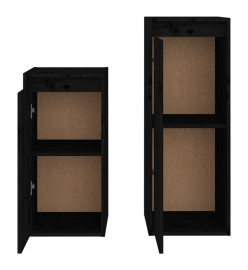 Meubles TV 2 pcs Noir Bois massif de pin