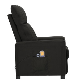 Fauteuil électrique de massage Noir Tissu