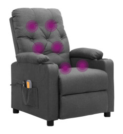 Fauteuil électrique de massage Gris clair Tissu