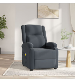 Fauteuil électrique de massage Gris foncé velours