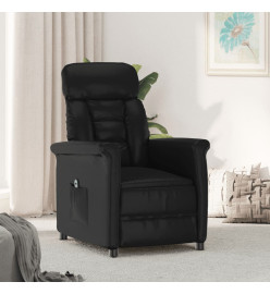 Fauteuil inclinable électrique Noir Similicuir