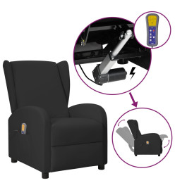 Fauteuil de massage à oreilles noir similicuir