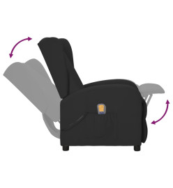 Fauteuil de massage à oreilles noir similicuir