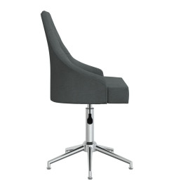 Chaise pivotante de salle à manger Gris foncé Tissu