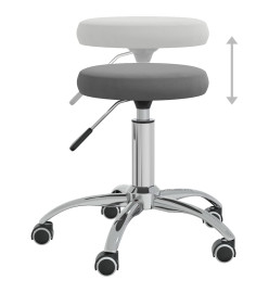 Tabouret de massage Velours Gris foncé