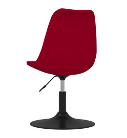 Chaises pivotantes salle à manger 6 pcs Rouge Velours