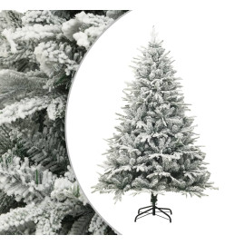 Sapin de Noël artificiel LED et flocons de neige 150 cm PVC PE