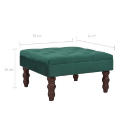 Tabouret Vert foncé 60x60x36 cm Velours