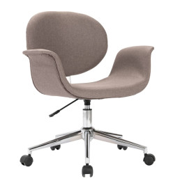 Chaise pivotante de bureau Taupe Tissu