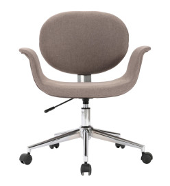 Chaise pivotante de bureau Taupe Tissu