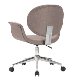 Chaise pivotante de bureau Taupe Tissu