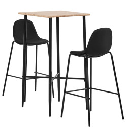 Ensemble de bar 3 pcs Tissu Noir