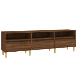 Meuble TV chêne marron 150x30x44,5 cm bois d'ingénierie