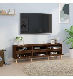 Meuble TV chêne marron 150x30x44,5 cm bois d'ingénierie