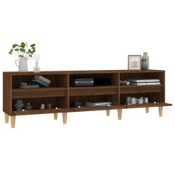 Meuble TV chêne marron 150x30x44,5 cm bois d'ingénierie