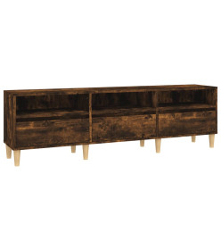 Meuble TV chêne fumé 150x30x44,5 cm bois d'ingénierie