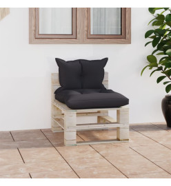 Canapé de milieu palette de jardin avec coussins Bois de pin
