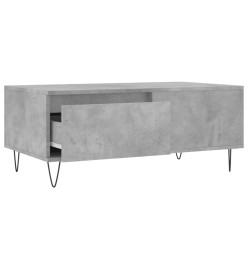 Table basse Gris béton 90x50x36,5 cm Bois d'ingénierie