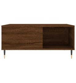 Table basse chêne marron 80x80x36,5 cm bois d'ingénierie