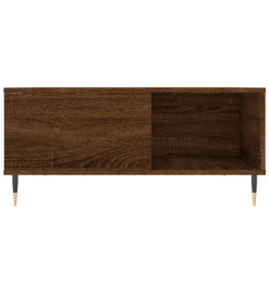 Table basse chêne marron 80x80x36,5 cm bois d'ingénierie