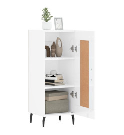 Buffet Blanc brillant 34,5x34x90 cm Bois d'ingénierie