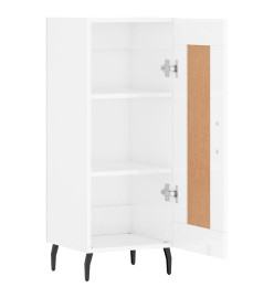 Buffet Blanc brillant 34,5x34x90 cm Bois d'ingénierie