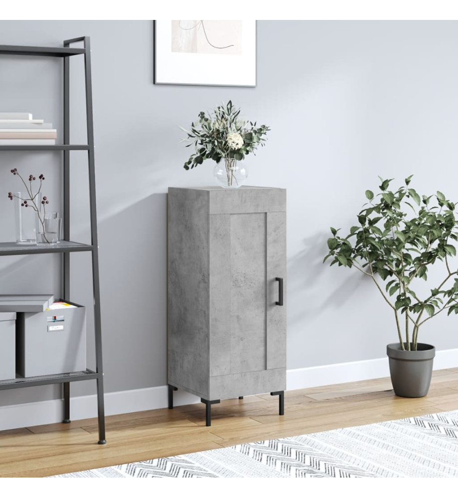 Buffet Gris béton 34,5x34x90 cm Bois d'ingénierie Buffet Gris béton 34,5x34x90 cm Bois d'ingénierie