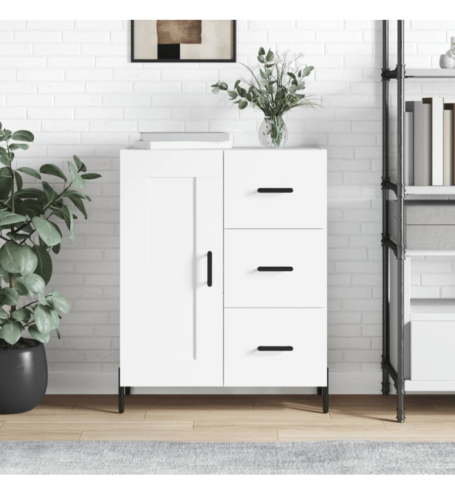 Buffet blanc 69,5x34x90 cm bois d'ingénierie Buffet blanc 69,5x34x90 cm bois d'ingénierie