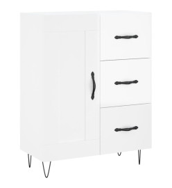 Buffet Blanc brillant 69,5x34x90 cm Bois d'ingénierie