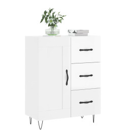 Buffet Blanc brillant 69,5x34x90 cm Bois d'ingénierie