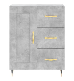 Buffet gris béton 69,5x34x90 cm bois d'ingénierie