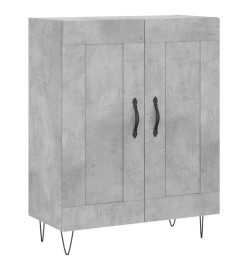 Buffet gris béton 69,5x34x90 cm bois d'ingénierie