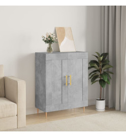 Buffet gris béton 69,5x34x90 cm bois d'ingénierie