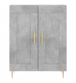 Buffet gris béton 69,5x34x90 cm bois d'ingénierie