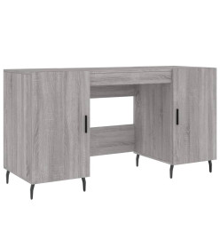 Bureau sonoma gris 140x50x75 cm bois d'ingénierie