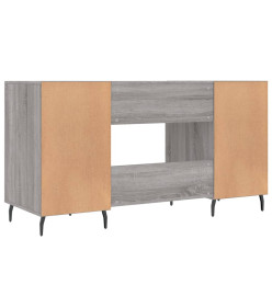 Bureau sonoma gris 140x50x75 cm bois d'ingénierie