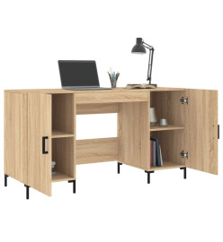 Bureau chêne sonoma 140x50x75 cm bois d'ingénierie