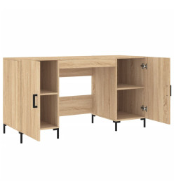 Bureau chêne sonoma 140x50x75 cm bois d'ingénierie