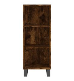 Buffet chêne fumé 34,5x32,5x90 cm bois d'ingénierie