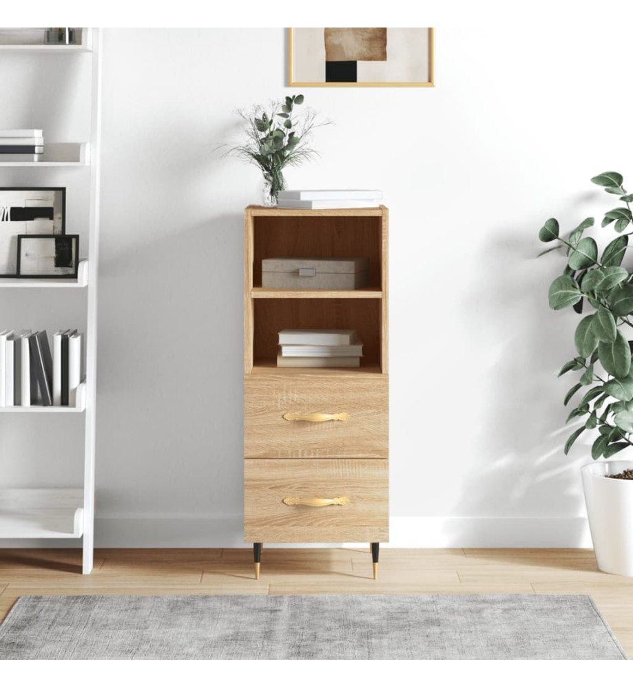 Buffet Chêne sonoma 34,5x34x90 cm Bois d'ingénierie Buffet Chêne sonoma 34,5x34x90 cm Bois d'ingénierie