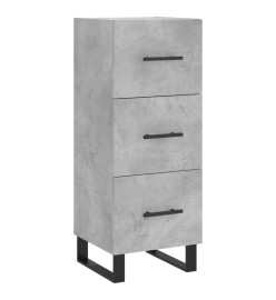Buffet Gris béton 34,5x34x90 cm Bois d'ingénierie