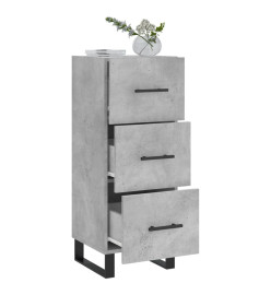 Buffet Gris béton 34,5x34x90 cm Bois d'ingénierie