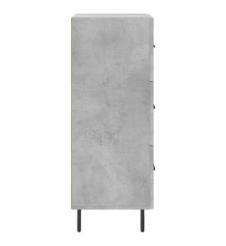 Buffet Gris béton 34,5x34x90 cm Bois d'ingénierie