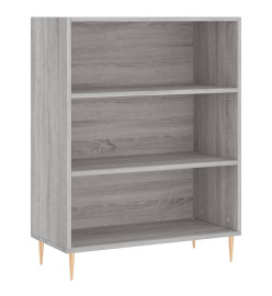 Bibliothèque sonoma gris 69,5x32,5x90 cm bois d'ingénierie