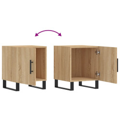 Tables de chevet 2 pcs chêne sonoma 40x40x50 cm bois ingénierie