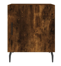 Table de chevet chêne fumé 40x40x50 cm bois d'ingénierie