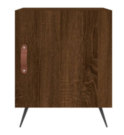 Table de chevet chêne marron 40x40x50 cm bois d’ingénierie