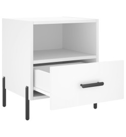 Tables de chevet 2 pcs blanc 40x35x47,5 cm bois d’ingénierie