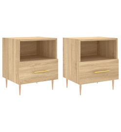 Tables de chevet 2 pcs chêne sonoma 40x35x47,5 cm